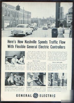 1952 ge traffic light ad nashville tennessee