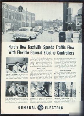 1952 ge traffic light ad nashville tennessee