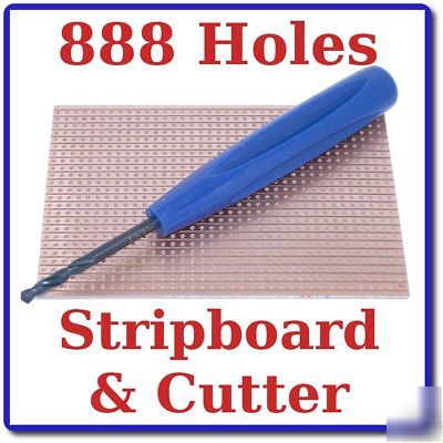 64X95MM stripboard vero strip board + track cutter kit