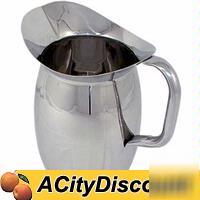 6EA update 2QT stainless steel bell pitchers smallwares