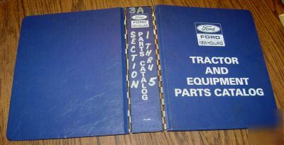 Ford dealers tractor parts catalog book manual binder 