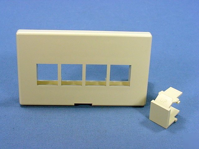 Ivory quickport cubicle wallplate fits herman miller