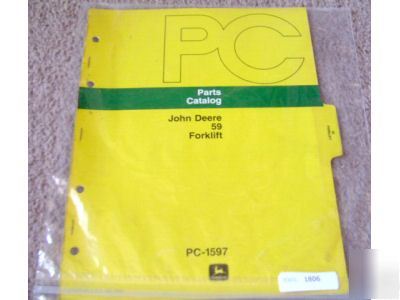 John deere 50 forklift fork lift parts manual catalog