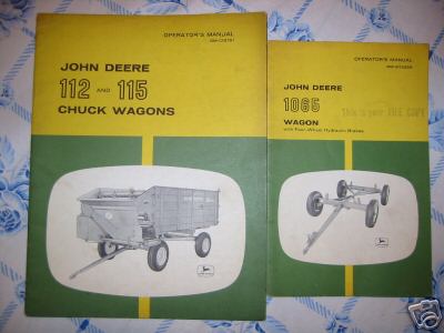 John deere operator's manual's (2) wagons 1065-112&115
