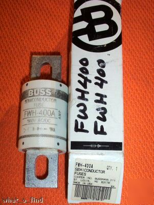 New buss semiconductor fuse fwh-400 FWH400 bussmann 