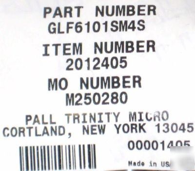 New pall gaskleen 6101 GLF6101SM4S gas filter 003 Âµm - 