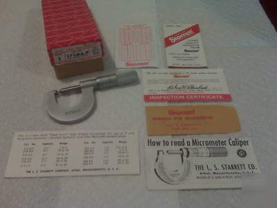 New starrett 575 map screw thread micrometer - in box