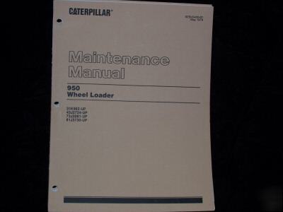 Original caterpillar 950WHEEL loader maintenance manual