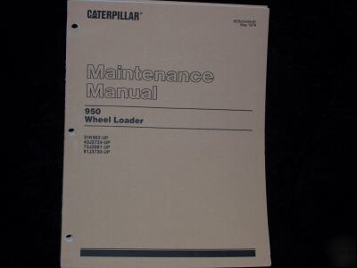 Original caterpillar 950WHEEL loader maintenance manual