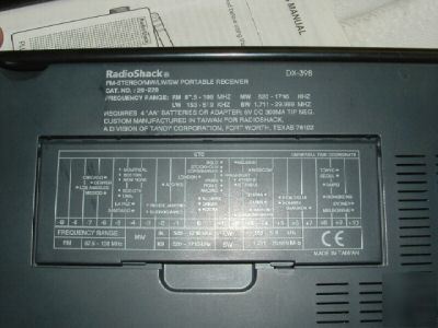 Radio shack dx-398 multi band shortwave radio receiver