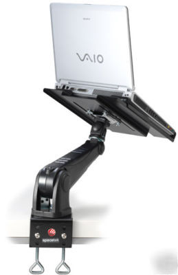 Spacetek- lap top stand, clamps to desks and tables