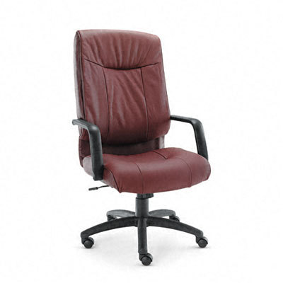 Stratus series leather high-back tilt chair burgundy