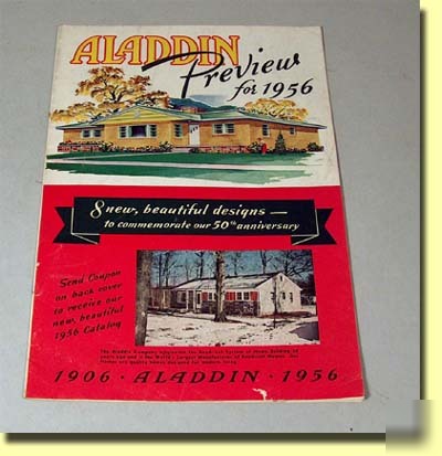 Vintage 1956 aladdin readi-cut prefab houses brochure