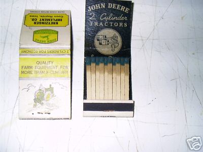 Vintage john-deere matchbook **unused**