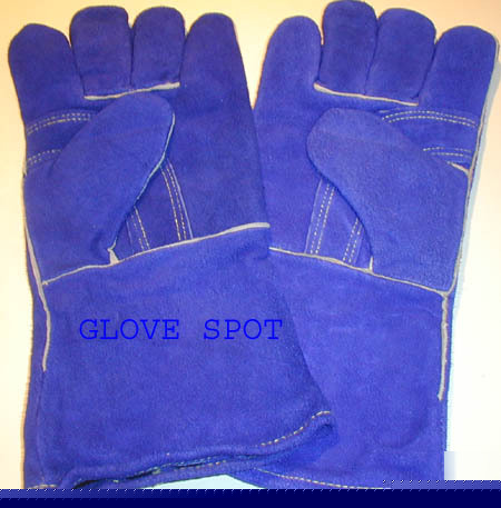 1 pr ultra premium blue welder welding glove kevlar $12