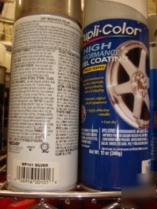 2-12OZ duplicolor high performance wheel coating silver