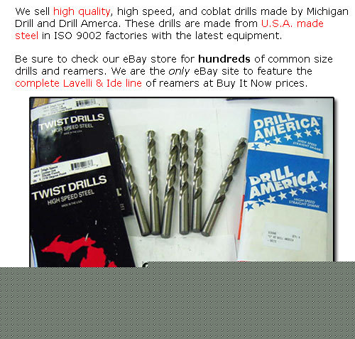6 pcs. usa tin coat hss jobber drills - 11/32