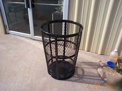 Expanded steel street baskets 45 gal trash cans