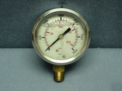 New glycerine oil filled gage/gauge 0-200 psi - 