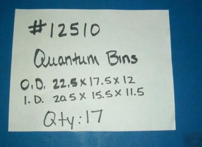 Quantum esd stacking bins 22.5D x 17.5W x 12H â€“ qty 17