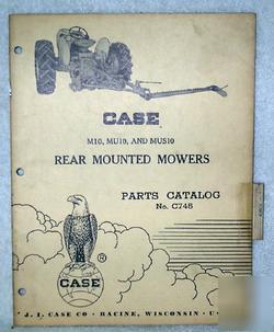 1960 case tractor rear mount mower parts manual