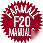 Farmall f-20 tractor owner's & service manual's F20 ihc