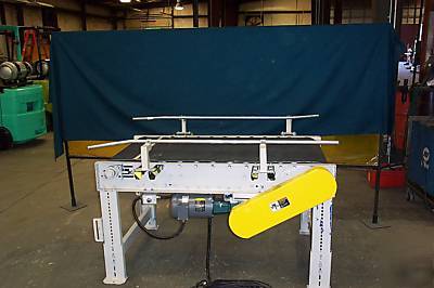 Heavy duty belt over roller conveyor, 2 hp