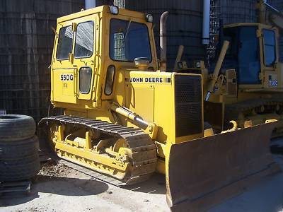 John deere 550G diesel dozer cab machine 6 way track...