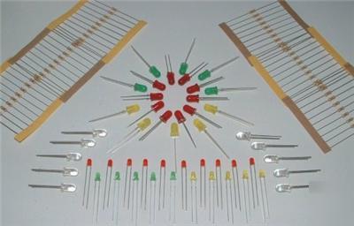 Led selection kit - 3MM 5MM & resistor pack 120 PCS_K33