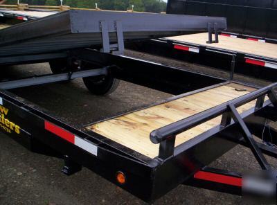 New 2010 20' tilt bed bumper pull lowboy trailers