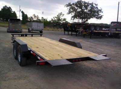 New 2010 20' tilt bed bumper pull lowboy trailers