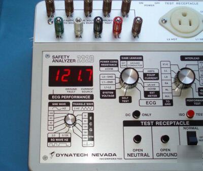 New dynatech nevada ecg safety analyzer 232D w/manual