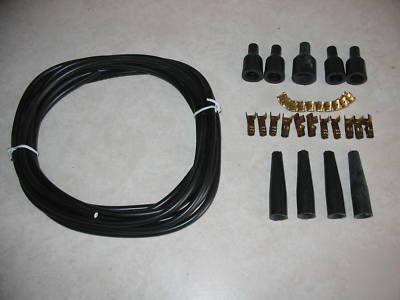 Universal 4 cylinder copper core spark plug wire kit