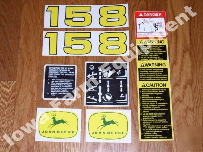 John deere decal set for 158 front end loader