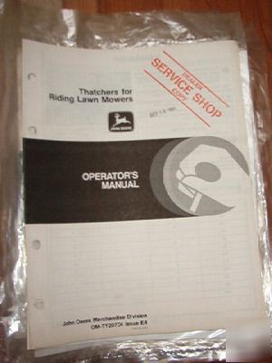 John deere operators manual 5,7 , 10 & 15 utility carts