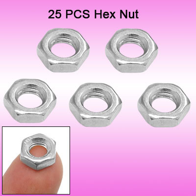 25 pcs iron fastener hex hexagon nut 5MM diameter