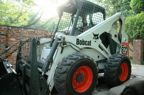 Bobcat 873 turbo skidsteer skid steer hi flow aux hydro