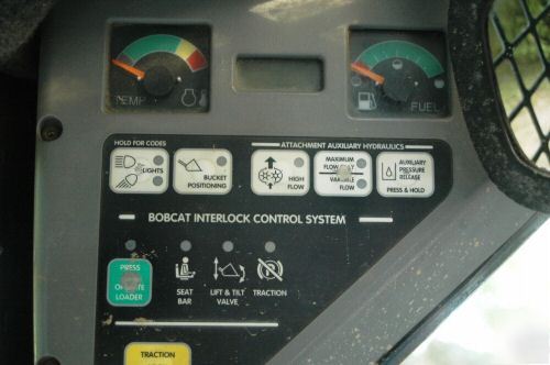 Bobcat 873 turbo skidsteer skid steer hi flow aux hydro