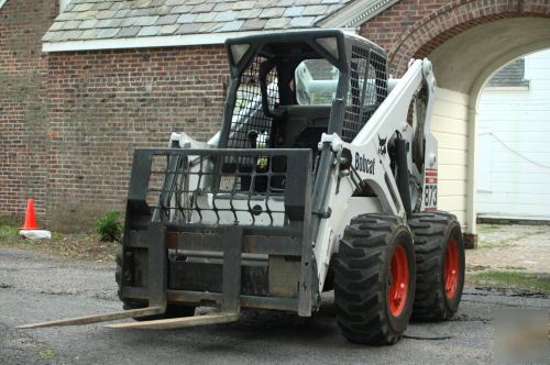 Bobcat 873 turbo skidsteer skid steer hi flow aux hydro