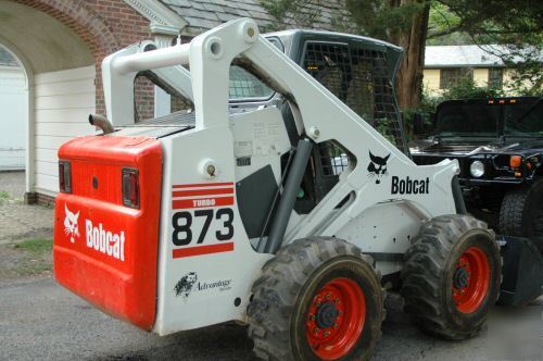 Bobcat 873 turbo skidsteer skid steer hi flow aux hydro