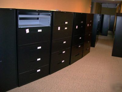 Five (5) drawer lateral filing cabinets 36