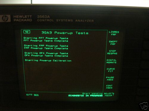 Hp agilent 3563A control system analyzer