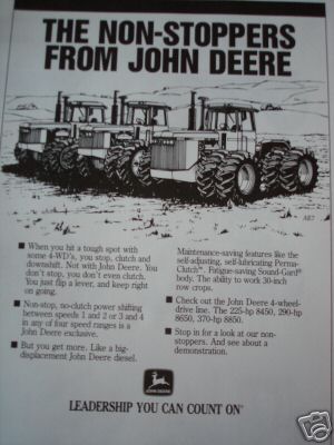 John deere dealers promotional manual 1988/89 