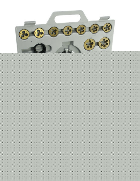 Jumbo 45 pc titanium coated tap and die metric w/ case