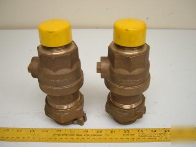 Lot of 2 mcdonald brass ball valve w/out handle 1 1/2