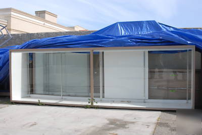 Merchandise showcases & matching register fixtures-used