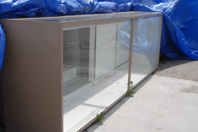 Merchandise showcases & matching register fixtures-used