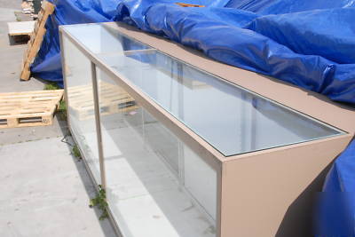 Merchandise showcases & matching register fixtures-used