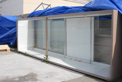 Merchandise showcases & matching register fixtures-used