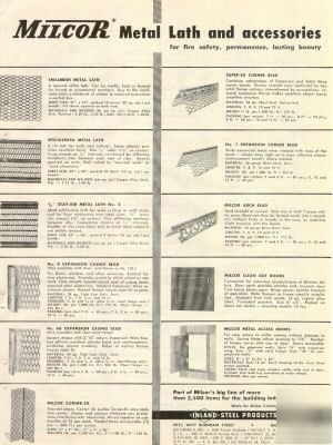 Milcor metal lath inland steel milwaukee wi ad 1955